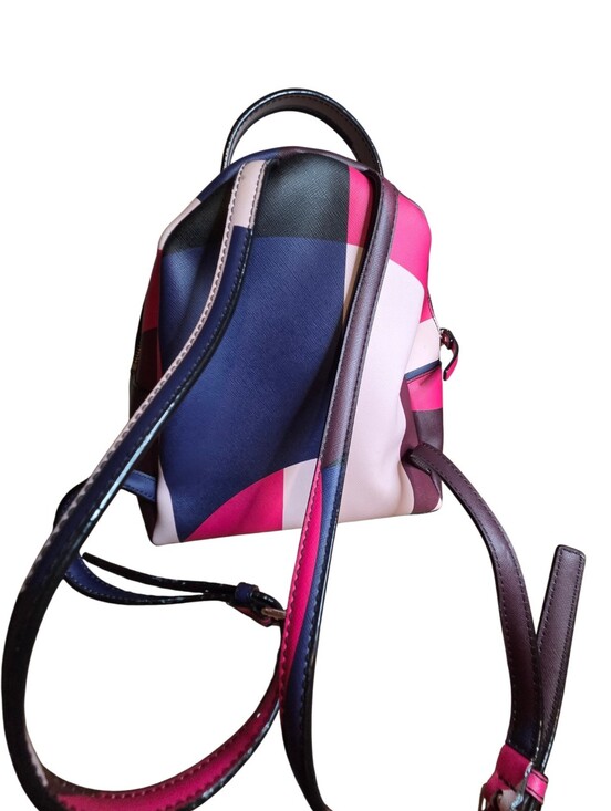 Kate Spade Laurel Way Sammi Multicolor Geometric Small Vinyl Backpack Spotlight main image 8